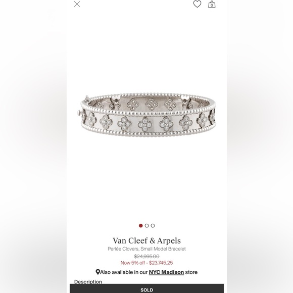 18k solid gold Van cleef bangle made by jeweler - Picture 14 of 14